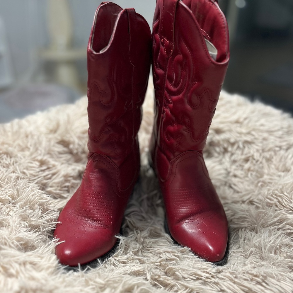 NEW Red Cowboy Boots